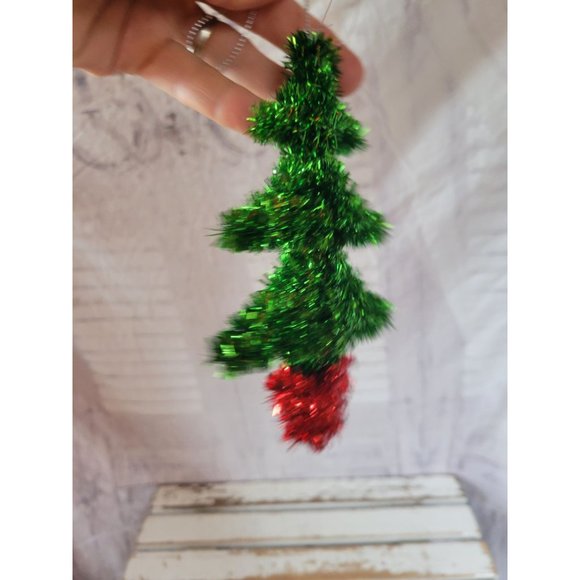 Tinsel tree vintage ornament Xmas holiday tree - Picture 2 of 4